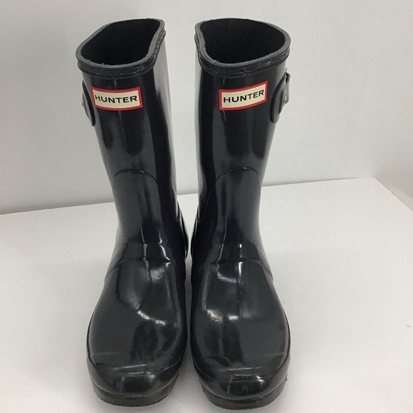 Hunter Original Short Rain Boots Women’s Waterproof Rubber Gray/Blue Size 8 - Picture 7 of 11